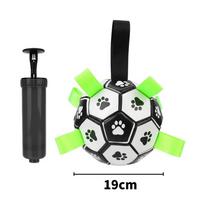 Interactive Dog Soccer Toy with A Grip Ring Durable Water Ball for Dogs Dog Chasing and Playing Toy Without Battery Large