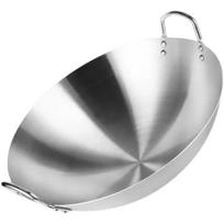 Stainless Steel Wok Pan Home Garden Non-stick Skillet Thicken Pan Gas Stoves Cooking Pot Cauldron Cast Iron For Kitchen 28cm