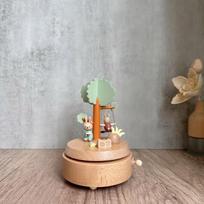 Elegant Wooden Music Box Castle Carousel Musical Box Birthday Christmas Gift for Girlfriend Boyfriend Music Box Present