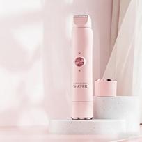 1Pc Electric Shaver for Woman Double Head Dual Purpose Female Razor Body Epilator Leg Underarm Bikini Electric Hair Remover Trimmer rožinė