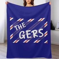 Glasgow Gers Watp Throw Blanket Shaggy Furry Soft Blanket for Bedroom Living Room Size: 75*100cm, Weight: 230 GSM