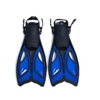 Adjustable Adult Snorkeling Fins Men Women TPR Swim With Long Blade Streamlined Design Blue Black Yellow Pink Red S US 4-7 mėlyna