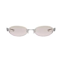 Gentle Monster Musubi 02(BRG) Sidabriniai rudi unisex akiniai ONE SIZE sidabras