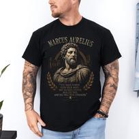 Marcus Aurelius Shirt: Stoic Philosophy Tee | Roman Emperor T Shirt | Stoicism Gift | Motivational Philosophy Tee M