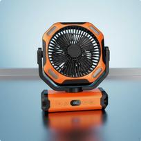 Hanging Tent Fan with Light Adjustable Head EnergyEfficient Outdoor Quiet Personal Cooling