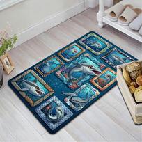 Ocean Frame Gallery Pattern Rug Floor Mat for Living Room or Bedroom Soft and Comfortable Carpet a Gift for Birthday and Holiday. 40x60cm( 15x23in ) įvairiaspalvis