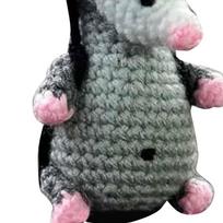 Pendant Car Hanging Ornament Handmade Knitted Screaming Possum Ornament  For Opossum Lovers B