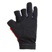 2 Pairs Anti-Slip Fishing Hand Glove Fingerless Kayak Glove Portable Fishing Gloves  Camping raudona