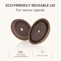 Environmental Resilient Coffee Pod Cap Food Grade Silicone Reusable Capsule Lid  Daily Home Brewing
