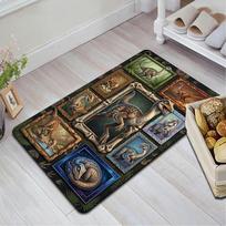 Dinosaur Collection Pattern Rug Floor Mat for Living Room or Bedroom Soft and Comfortable Carpet a Gift for Birthday and Holiday. 40x60cm( 15x23in ) įvairiaspalvis