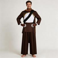 Unisex Brown Cosplay Costume for Halloween Stage Performance L kava