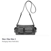 MICHAEL KORS DAKOTA Suede Shoulder Bag, Crossbody Bag Small Womens Black 32F5SM3C5S-BLACK One Size 1