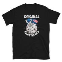 Funny NASA Apollo 11 Moon Landing Original Fake News Short-Sleeve Unisex T-Shirt L