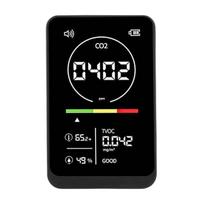 4 in 1 Air Quality Detector CO2 TVOC Temperature Humidity Tester with Sound Reminder for Home Greenhouse Car ABS