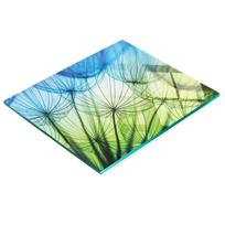 Glass Kitchen Cutting Board with Graphic Colorful Dandelion 60X52 Cm