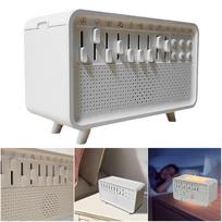 White Noise Sleep Sound Machine Flame Air Diffuser Humidifier with 8 Nature Sounds Night Light BT Speaker Essential Oil Diffuser China Mainland