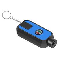 Gazoo Racing Car Window Breaker Hammer Seatbelt Cutter with Keychain For Alfa Romeo Giulia Stelvio Giulietta Spider GT 4C 8C Mito Brera Modification mėlyna