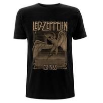 Led Zeppelin Faded Falling Black Unisex TShirt L