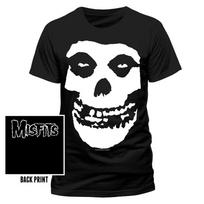Black Misfits Skull Logo Punk Rock Heavy Metal Licensed Tshirt Unisex L