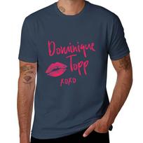 Dominique Topp Logo Tshirt Classic Crew Neck Cotton Tshirt S