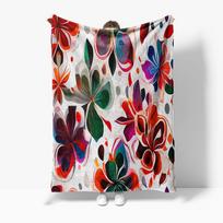 Vibrant Abstract Colorful Pattern Blanket Throw Soft Fleece Throw Blanket for Sofa Bed Decorative Cushion Cover Gift 75x90cm