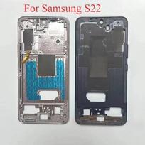 Middle Frame Bezel For Samsung Galaxy S22 Bracket Display Repair LCD Refurbish Replacement Parts S22 Black EU