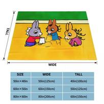 Trotro animacinių filmukų pledai koralinis vilnos pliušas visų sezonų mieli super minkšti pledai sofai miegamojo lovai 75x90cm