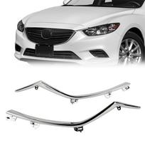 Automobilio priekinės grotelės chromuotos apdailos juostelių pora Mazda 6 2014-2017 (GHP9507K1C/GHP9507J1C) gray