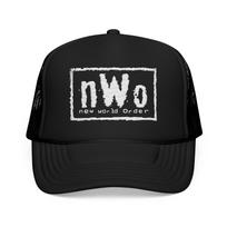 Juoda NWO Naujos Pasaulio Tvarkos WCW Imtynių Putplasčio Trucker Kepuraitė Siuvinėta XXXXL