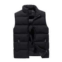 Men's /Winter Fashion Colour Warm Down Cotton Zip Vest XXXL juoda