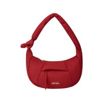 EMIS Padded Zip Pocket Hobo Bag Red ONE SIZE raudona