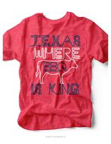 Texas Where BBQ Is King | Southern T-Shirt | Ruby's Rubbish® 4XL