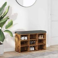 Shoe Bench Old Wood 82X32X50 Cm Glued Wood