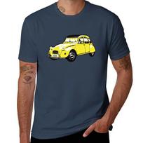 Yellow Classic French Car Tshirt Sport Basic Moisture Wicking Tee S