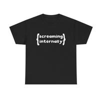 Screaming Internally Graphic T Shirt Funny Jokes Gift Unisex Heavy Cotton Tee XXXL