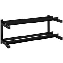 Wall-Mounted Dumbbell Rack, 2-Tier Weight Stand, Space-Saving and Multi-Functional Steel organiser for Home Gym, Black 98 x 40 x 35 cm juoda