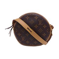 [Pre-Owned] Boîte Chapeau Souple Zipper Closure Leather Canvas Handbag Shoulder Bag Small - Very Good #UWXY9Z ONE SIZE