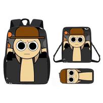Rhythm Box Sprunki Anime Peripheral Student School Bag Cartoon Backpack Satchel Pencil Case 17inch backpack