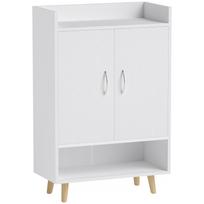 Shoe Cabinet, Shoe Rack with Doors and Shelves, for Hallway, Modern Shoe Cupboard, Shoe Storage, 60 x 30 x 92 cm, White 60 x 30 x 92 cm balta