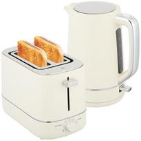 Set of 1.7 L Kettle and Toaster with 6 Browning Levels, Beige 21.2 x 16 x 24.3 cm smėlis