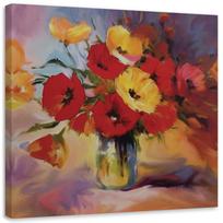 Canvas print Still Life Poppy Flowers 30x30 įvairiaspalvis