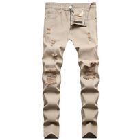 2024 Europe, America, And Canada Large Youth Non Elastic Drift Dyeing Pants Casual Mid Waist Straight Leg Jeans 28