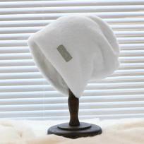 Women Plush Baggy Beanies Hats Winter Thicken Warm Solid Fleece Wool Skullies Hat Outdoor Coldproof Caps Female Gorros Bonnet balta