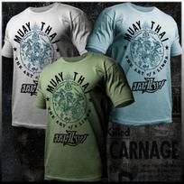 Muay Thai T-shirt Thai boxing Sak Yant Tattoo Thai Boxer Thailand deity tee XL