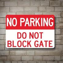 Retro Metal Iron Box Sign,  No Parking, Do Not Block Gate  Wall Hanging Decorative Plate, Multi-purpose Iron Sign, Suitable f 20x30cm（7.8x11.8inch）