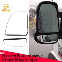 Left&Right Side Heated Wing Mirror Glass Wide Angle Rearview Mirror for Peugeot Boxer Manager for Citroen Relay Jumper 1pc Right- Small