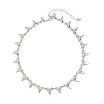 Fashionable Shark Tooth Necklace Bracelet Lightweight Alloy Wrist Jewelry Gold Silver Color Unisex Daily Accessory