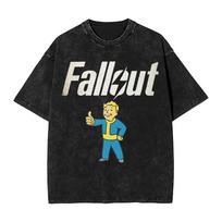 2026 Washed T Shirt Join The Vaults Fallouts Tec Hip Hop Fashion T-Shirt Oversized Streetwear Cotton Print Tops T Shirt for Men Women L smėlis