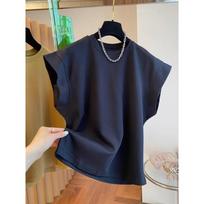 Men's Olive Green Cap Sleeve Oversized T-Shirt Casual Streetwear Sleeveless Top M juoda