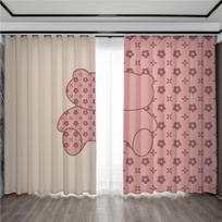 Cartoon Style Animals Window Drapery Living Room Space Watercolor Bunny Bear Eyelet Draperies Moon Printed Latest Baby Space Drapes Premium Shade 100W130H(CM)40x51in&Grommet Top